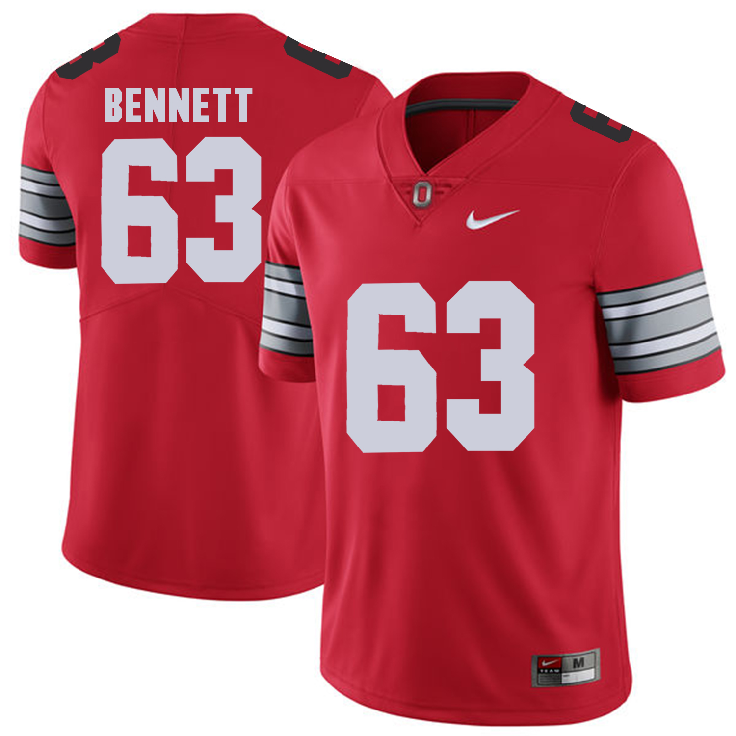 Men Ohio State 63 Bennett Red Customized NCAA Jerseys